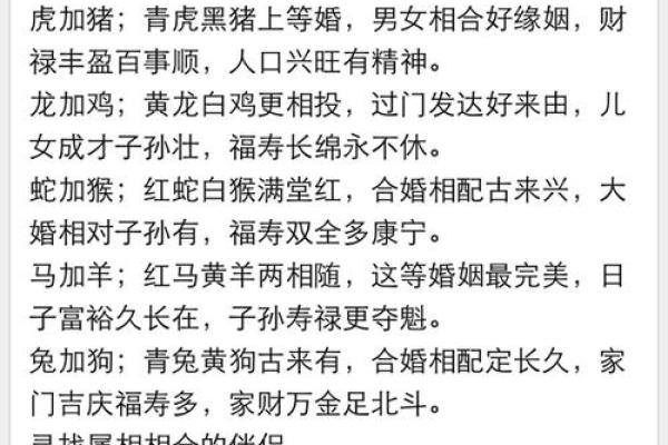 虎年出生的人最佳婚配解析：打造幸福人生的秘密钥匙