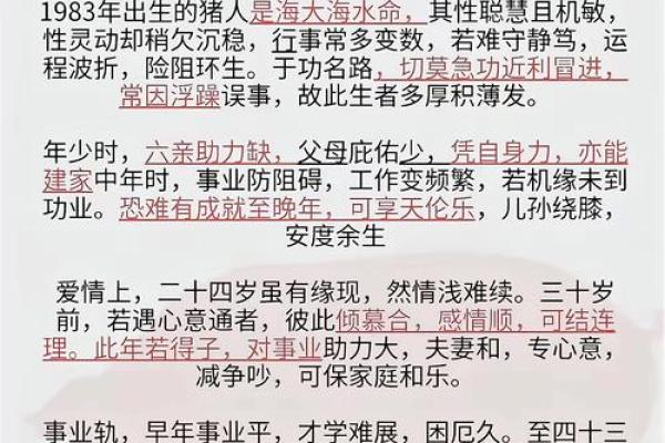 了解猪年五行命格，探寻你的命运之道！