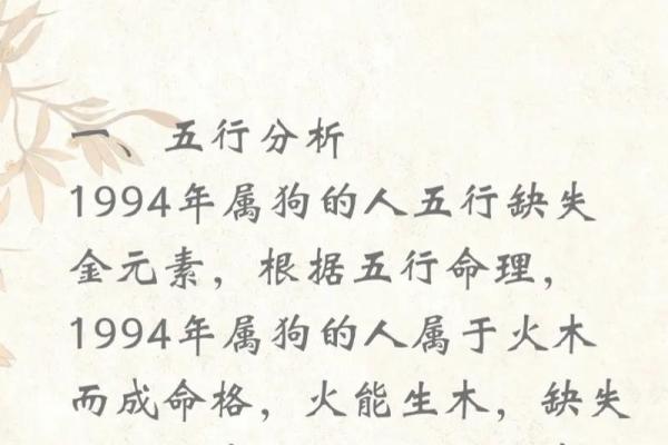 1982年属狗的人命运解析：神秘的五行与性格特征