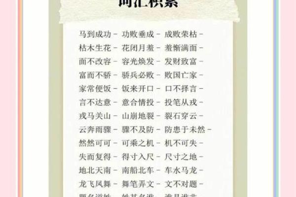 丰富多彩的成语世界：探寻汉字中的智慧与趣味