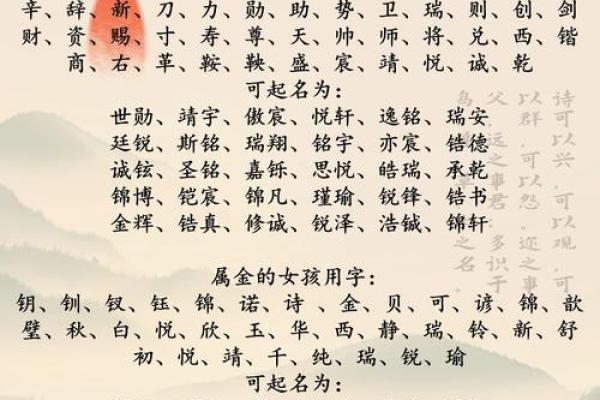 如何根据土命和金命为孩子取个好名字？
