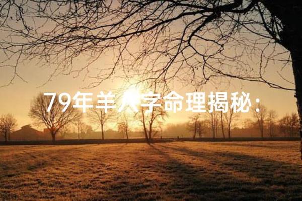 1979年出生的人属羊，命理解析与人生启示