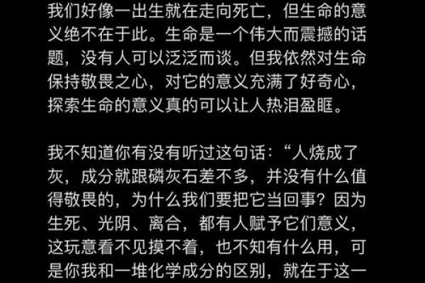 “以至于命的命：理解生命与存在的深刻意义”