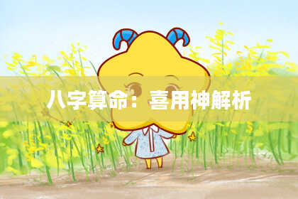 八字算命：喜用神解析