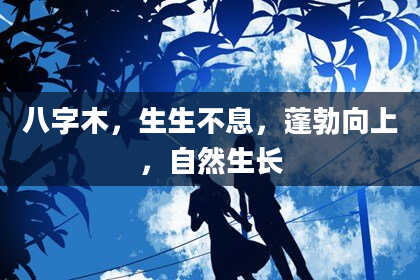 八字木，生生不息，蓬勃向上，自然生长