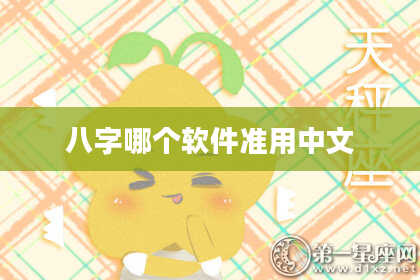 八字哪个软件准用中文