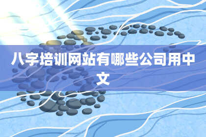 八字培训网站有哪些公司用中文