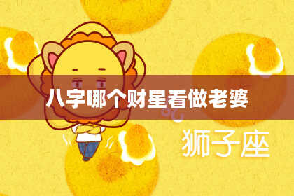 八字哪个财星看做老婆