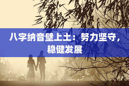 八字纳音壁上土：努力坚守，稳健发展