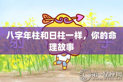 八字年柱和日柱一样，你的命理故事
