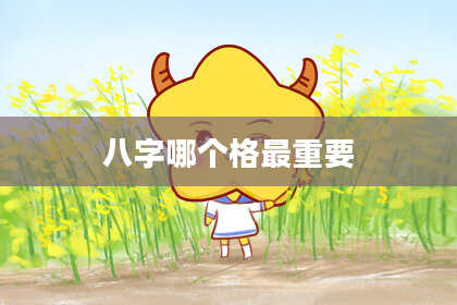八字哪个格最重要