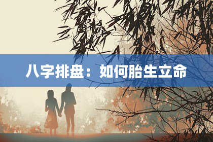 八字排盘：如何胎生立命