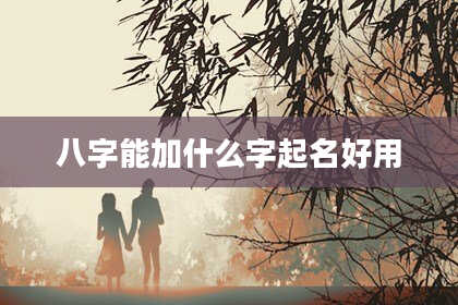 八字能加什么字起名好用