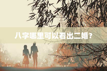 八字哪里可以看出二婚？