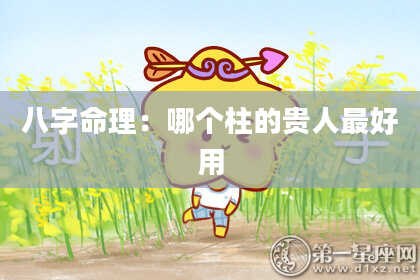 八字命理：哪个柱的贵人最好用