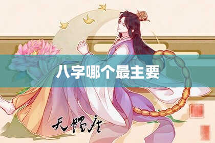 八字哪个最主要
