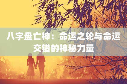 八字盘亡神：命运之轮与命运交错的神秘力量