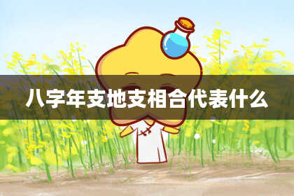 八字年支地支相合代表什么