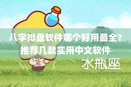 八字排盘软件哪个好用最全？推荐几款实用中文软件