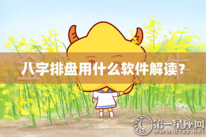 八字排盘用什么软件解读？