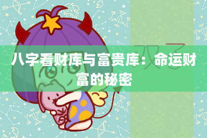八字看财库与富贵库：命运财富的秘密