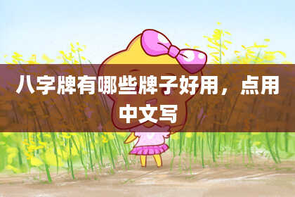 八字牌有哪些牌子好用，点用中文写
