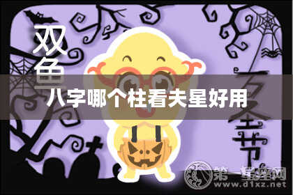 八字哪个柱看夫星好用
