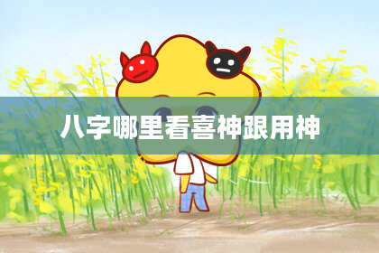 八字哪里看喜神跟用神