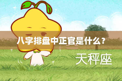 八字排盘中正官是什么？