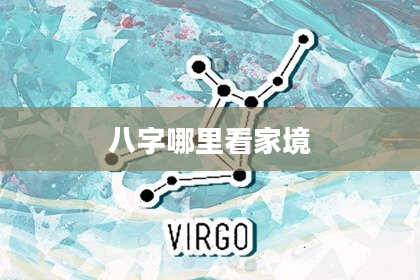 八字哪里看家境