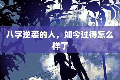 八字逆袭的人，如今过得怎么样了