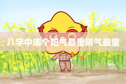 八字中哪个阳气最重阴气最重