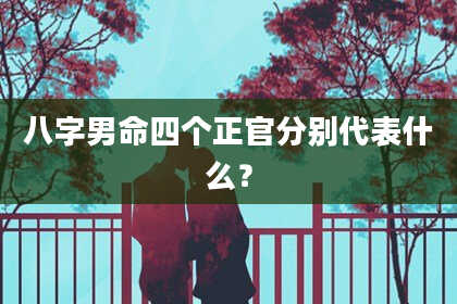 八字男命四个正官分别代表什么？