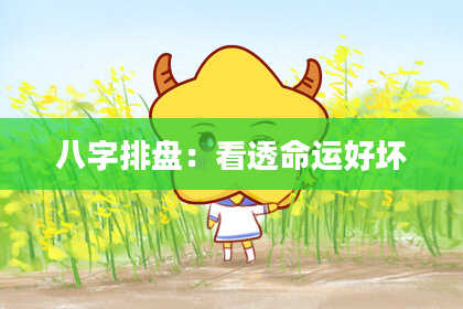 八字排盘：看透命运好坏