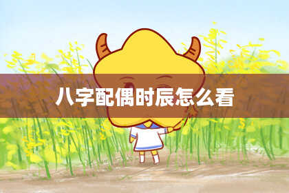 八字配偶时辰怎么看