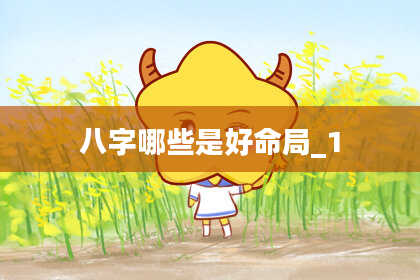 八字哪些是好命局_1
