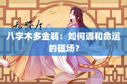 八字木多金弱：如何调和命运的磁场？
