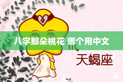 八字那朵桃花 哪个用中文