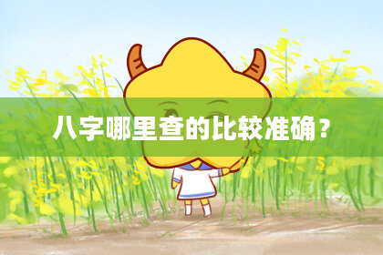 八字哪里查的比较准确？