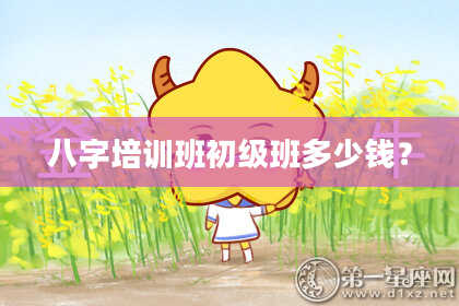 八字培训班初级班多少钱？