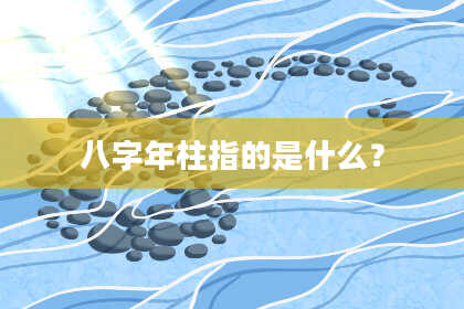 八字年柱指的是什么？