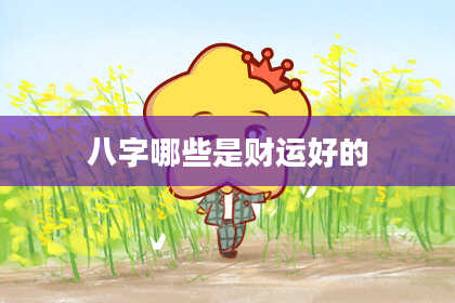 八字哪些是财运好的