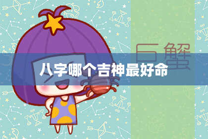 八字哪个吉神最好命