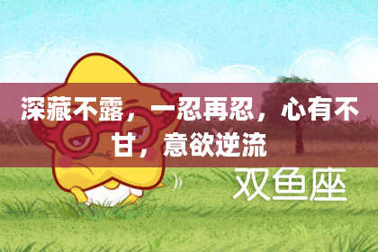 深藏不露,一忍再忍,心有不甘,意欲逆流
