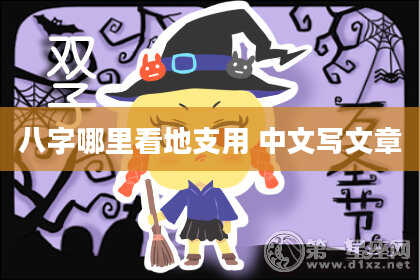 八字哪里看地支用 中文写文章