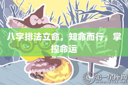 八字排法立命,知命而行,掌控命运