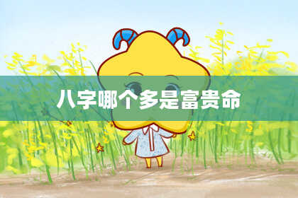 八字哪个多是富贵命