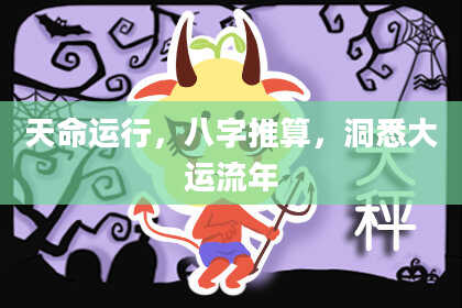 天命运行,八字推算,洞悉大运流年