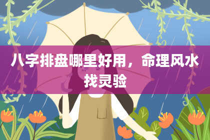 八字排盘哪里好用，命理风水找灵验