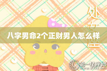 八字男命2个正财男人怎么样